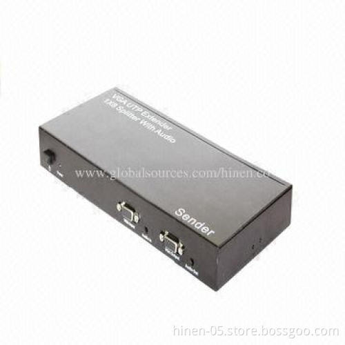 VGA UTP Extender 1x8 Splitter with Audio, Supports Resolution Up to 1920x1200